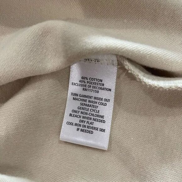 Quaker Factory Beige Seashell Shirt Size Small - Picture 5 of 5